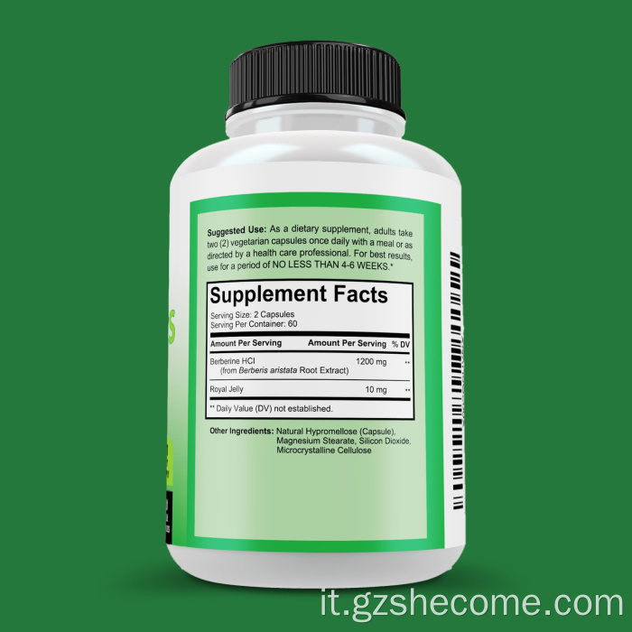 Sistema immunitario sano Capsule di cloridrato di berberina